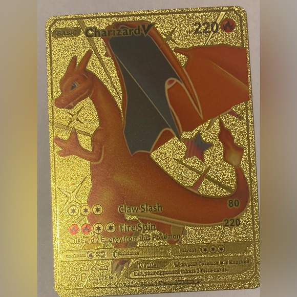 Gold foil charizard V
